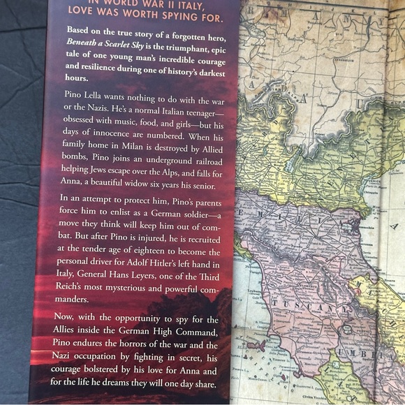 Beneath a Scarlet Sky by Mark Sullivan | Historical Fiction | Hardcover Book - Picture 7 of 8